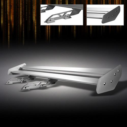 52" type x spec light weight aluminum jdm racing trunk silver gt wing spoiler