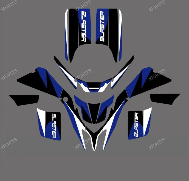 New decals stickers graphics for yamaha blaster yfs 200 1988-2006 blue/black