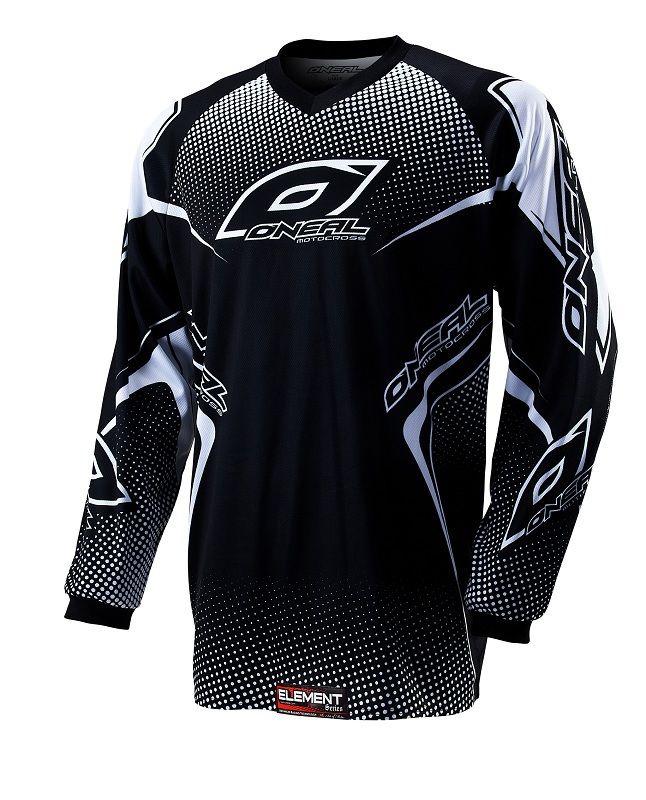 2012 o'neal youth element jersey - black/white - youth - large (yl) --0076-104