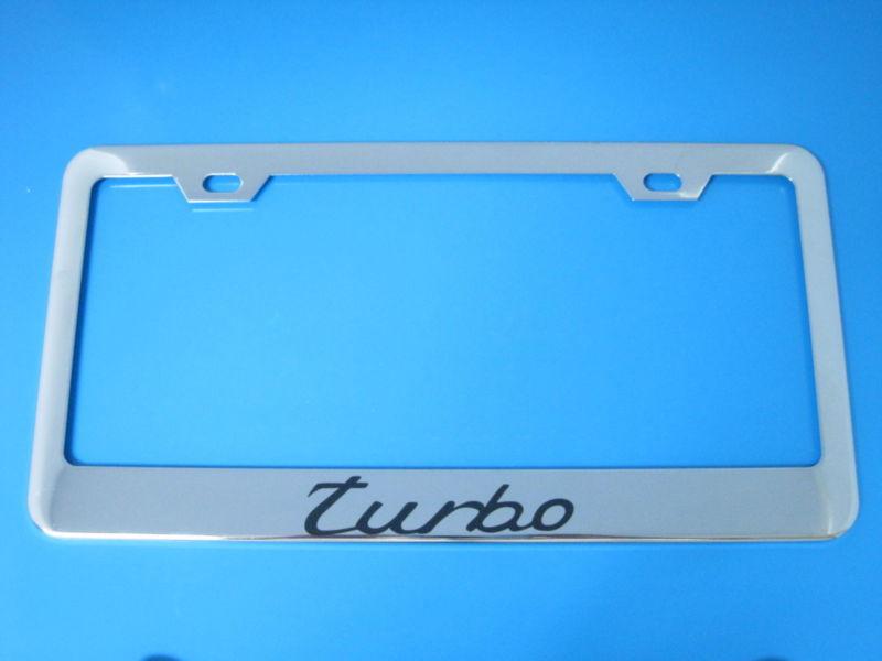 Turbo superior chrome license frame + screw caps