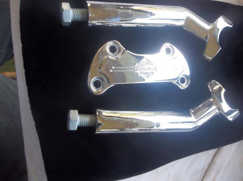 Harley chrome custom handle bar risers 6.5"  pullback