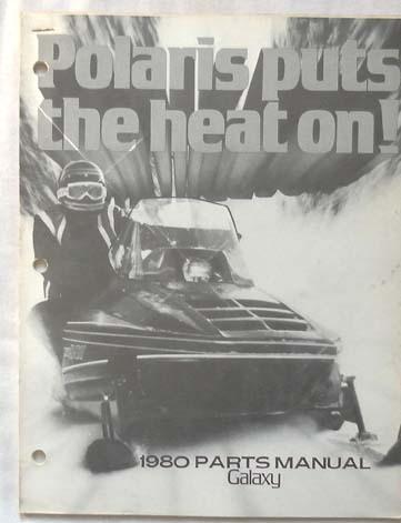 1980 polaris galaxy snowmobile  parts catalog book original