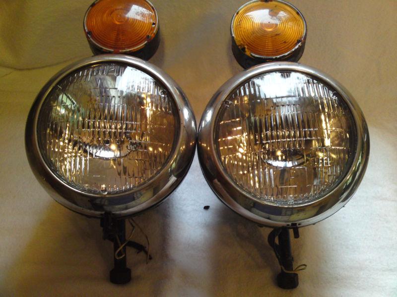 Pair 1936 1937 1938 headlamp assy dodge ford chevrolet  hot rod complete 