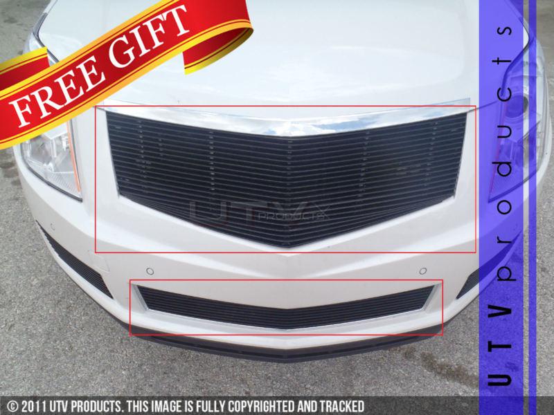 2010 - 2013 cadillac srx upper & bumper billet grille kit replacement black