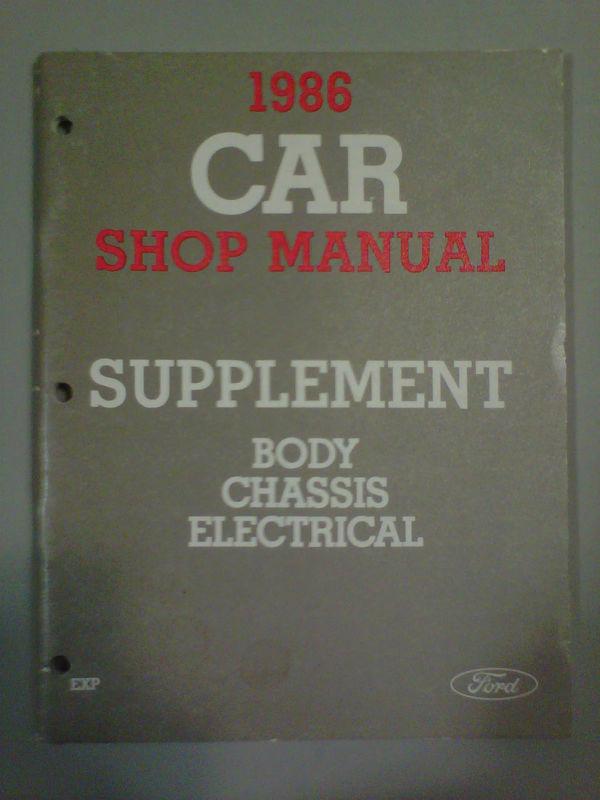 1986 ford exp escort service shop manual body chassis ellectrical (mercury ln7)