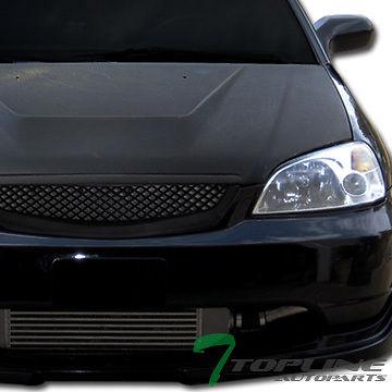 Jdm blk t-r style mesh type front hood bumper grill grille abs 01-03 honda civic