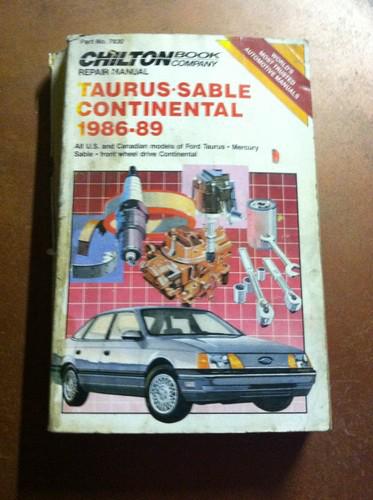 Chilton taurus-sable-continental 86-89  repair manual 