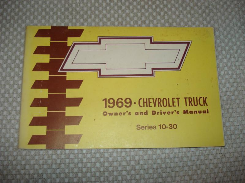 1969 chevy truck owners manual original glove box book