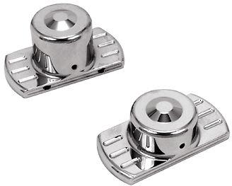 Chrome-plated rear axle nut cover kit fits-h-d dyna models 1992-1999