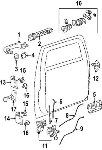 Hummer gm oem 25957909 outside door handle-handle, outside