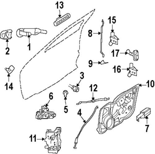 Ford oem 6e5z5422600aa lock & hardware-handle, inside