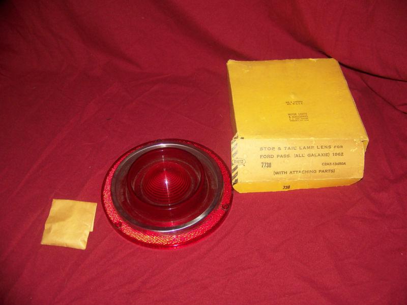 1962 ford pass.(all galaxie) stop & tail lamp lens