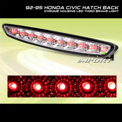 92-95 honda civic eg3 eh2 hatchback led third trunk upper brake tail light lamp