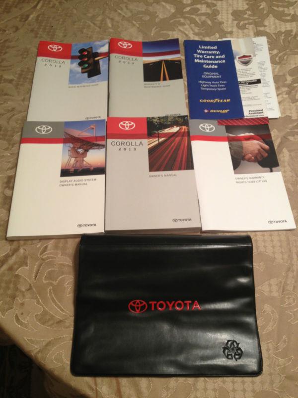 2013 toyota corrola owners manual with binder nice