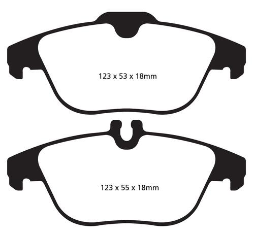 Ebc brakes dp42012r yellowstuff street and track brake pads 10-13 glk350