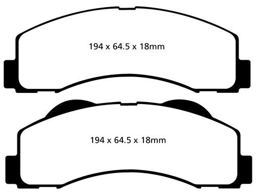 Ebc brakes dp61855 ebc 6000 series greenstuff truck/suv brakes; disc pads