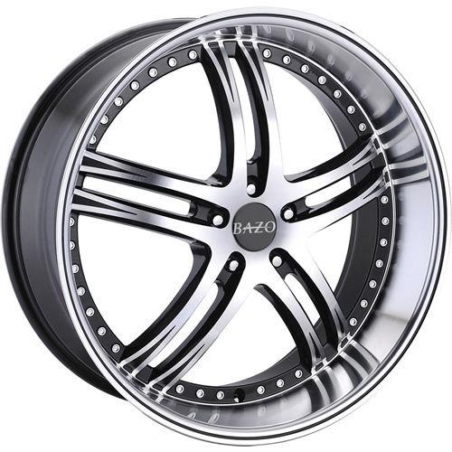 22x9.5 machined black wheel bazo b502 5x120