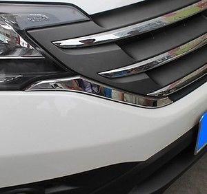 Chrome front grill grille side stripe deco cover trim for 2012 honda crv cr-v aa