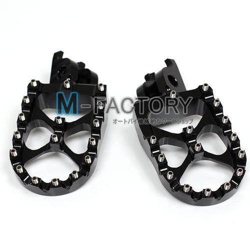 Black mx bike cnc foot pegs for kawasaki kx450f 2007-2011 07 08 09 10 11