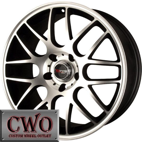 18 black drag dr-37 wheels rims 5x120 5 lug cts bmw 1 3 series acura tl rl gto