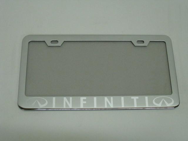 Infiniti g25 g35 g37 i35 fx35 m37 chrome metal license plate frame +screw caps l