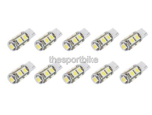 New 10x t10 194 168 w5w white led car lamp 5050 smd wedge light bulbs 012-10