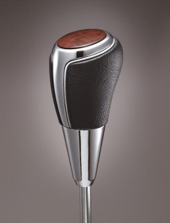 Mit toyota corolla altis 2014+ oem gear shift knob leather chrome wood-automatic