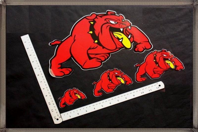 A79 bull-dog 4 stickers set (red color and right-pointing)