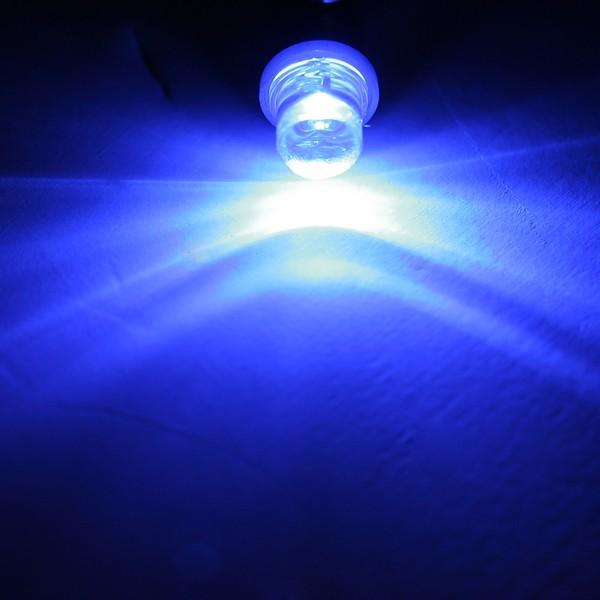 2x blue car led side interior light bulbs t4w 12v ba9s