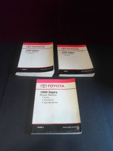 1989 toyota supra shop repair service manual set (3) chassis, engine, electrical