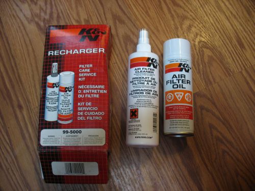 K&amp;n air filter cleaner recharger oil kit 99-5000 kn new