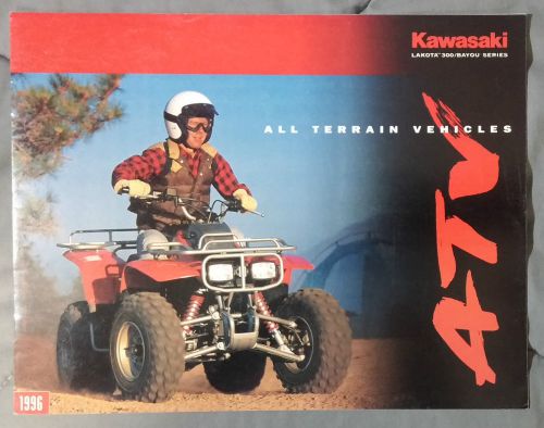 1996 nos kawasaki atv lakota bayou brochure spec sheet vintage rare dealer