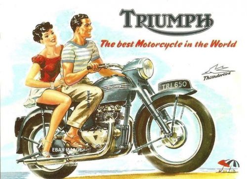 Triumph british motorcycle customtee shirt shirts from vintage ads &amp; brochures