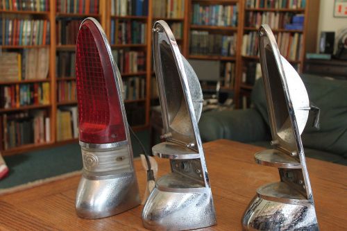 1956 studebaker sedan taillights, collection of three, one lens, from california