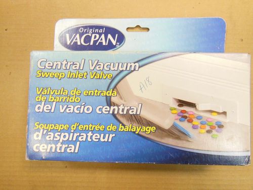 Vacpan original central vacuum inlet valve white new in box