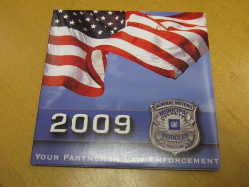 2009 chevy impala &amp; gm  brochure for police vehicle models on cd