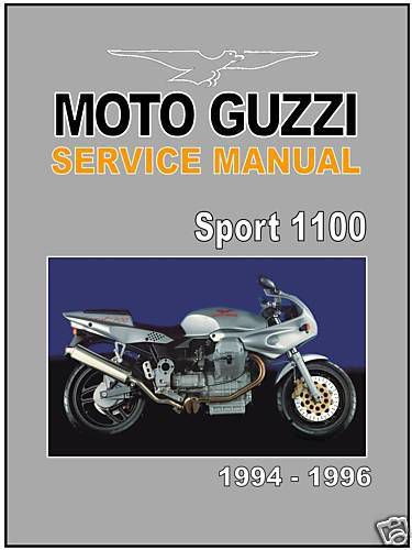 Moto guzzi workshop manual sport 1100 sport1100 carb 1994 1995 and 1996 factory