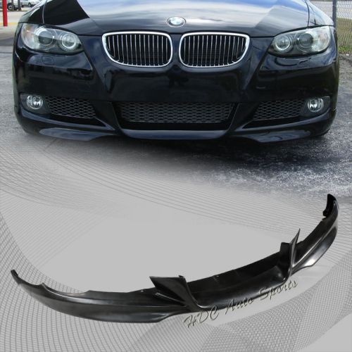 For 2007-2010 bmw e92 2 dr coupe ac style black polyurethane pu front bumper lip