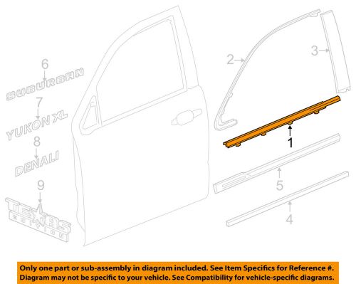 Gm oem-door moulding-belt molding left 23227746