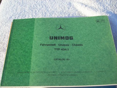 Mercedes unimog  typ 404.1 chassis parts manual