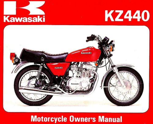 1980 kawasaki kz440 motorcycle owners manual -kz 440-kawasaki-kz440b1