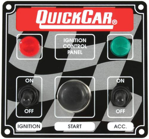Quickcar racing products 4-5/8 x 4-3/8 in dash mount switch panel p/n 50-022