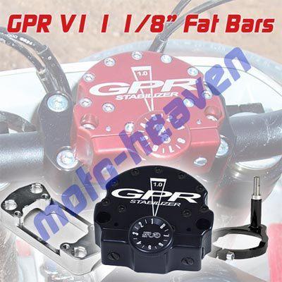 Gpr v1 steering damper kawasaki kx250 05-06 1 1/8" fat bars 4001-0009 black