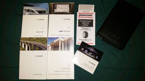 2010 lexus is350/250 owners manual &amp; navigation set leather case