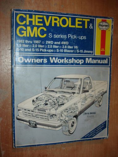 1982-1987 chevy gmc truck shop manual service book s-10 s-15 blazer jimmy 85 86