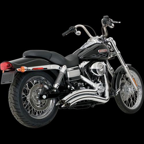 Vance & hines big radius 2-into-2 exhaust, chrome for 2006-2011 harley dyna