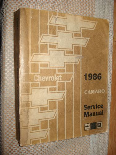 1986 chevy camaro shop manual original service book oem