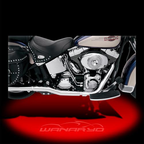 Power curve true-dual crossover header pipes for 1989-2006 harley softail