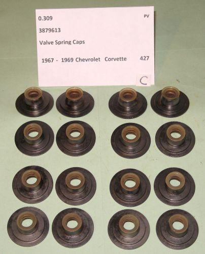 1967-1969 chevrolet corvette nos 427hd valve spring caps 3879617