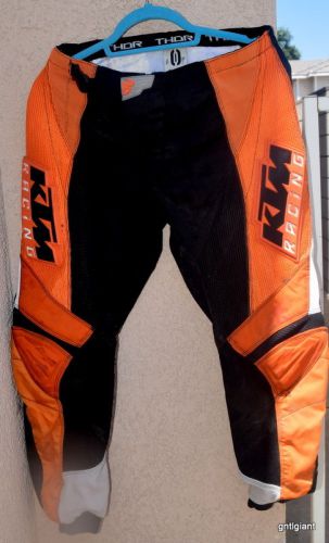 Thor ktm vent race pants adult size 30 dirt bike racing motocross black/orange